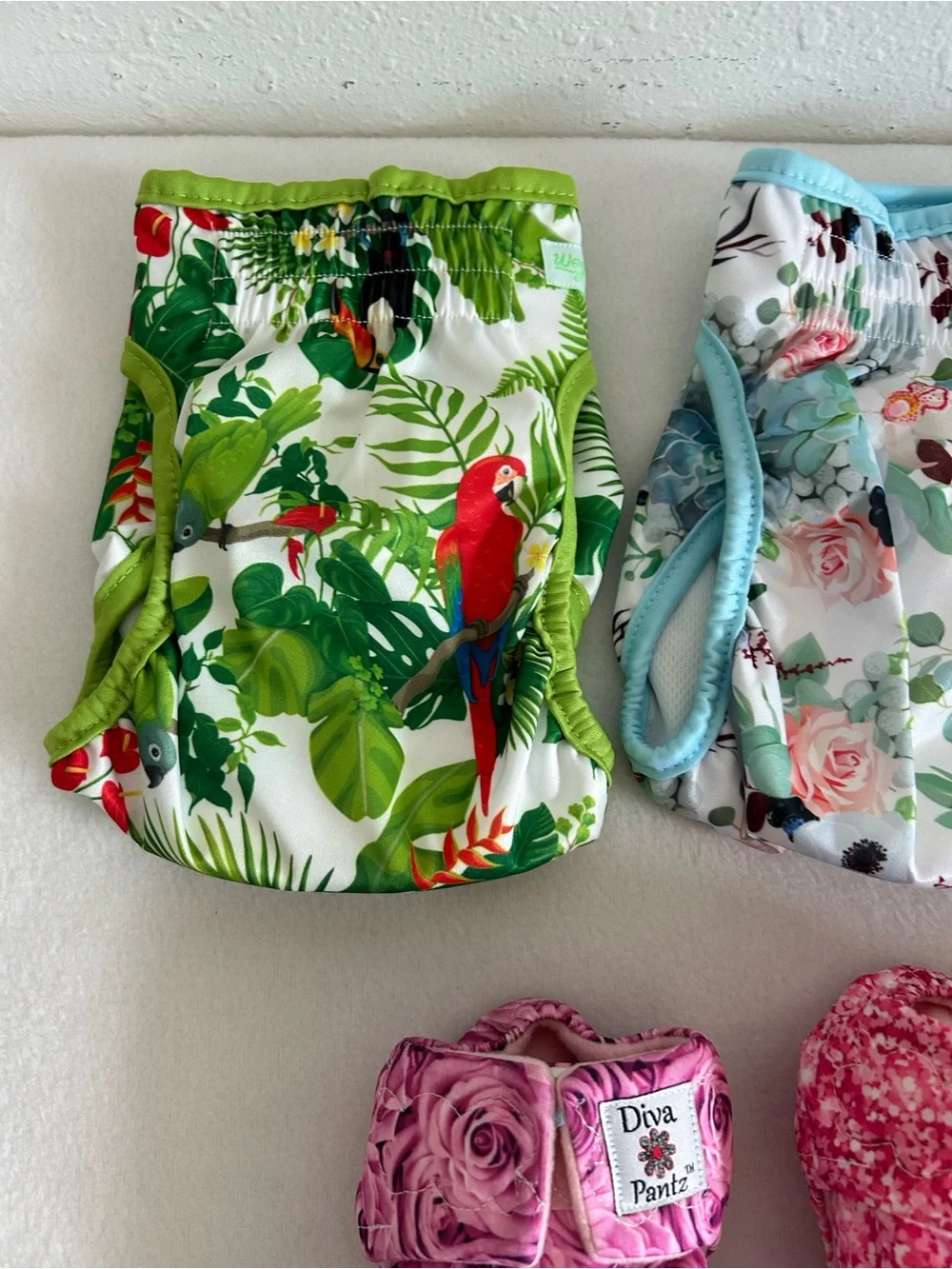 Washable Dog Diapers Lot of 6 Reusable Female Puppy Diapers Sizes Small & Medium